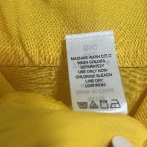 KS Island Yellow Short-Sleeve Button-Up Shirt Mens Size XXXL - Picture 8 of 10